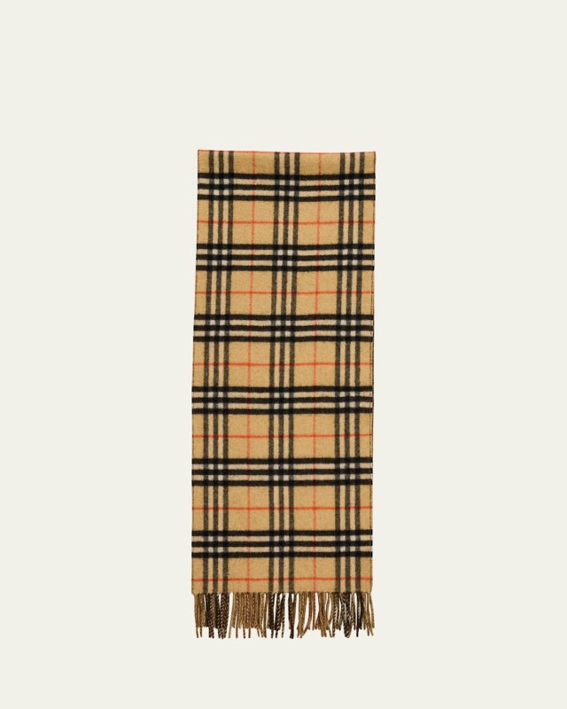 Men's Reversible Cashmere Check Scarf